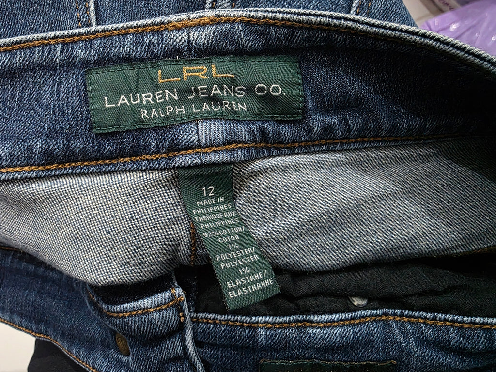 Pantalon Ralph Lauren De Mezclilla Talla 12 Recto De Mujer
