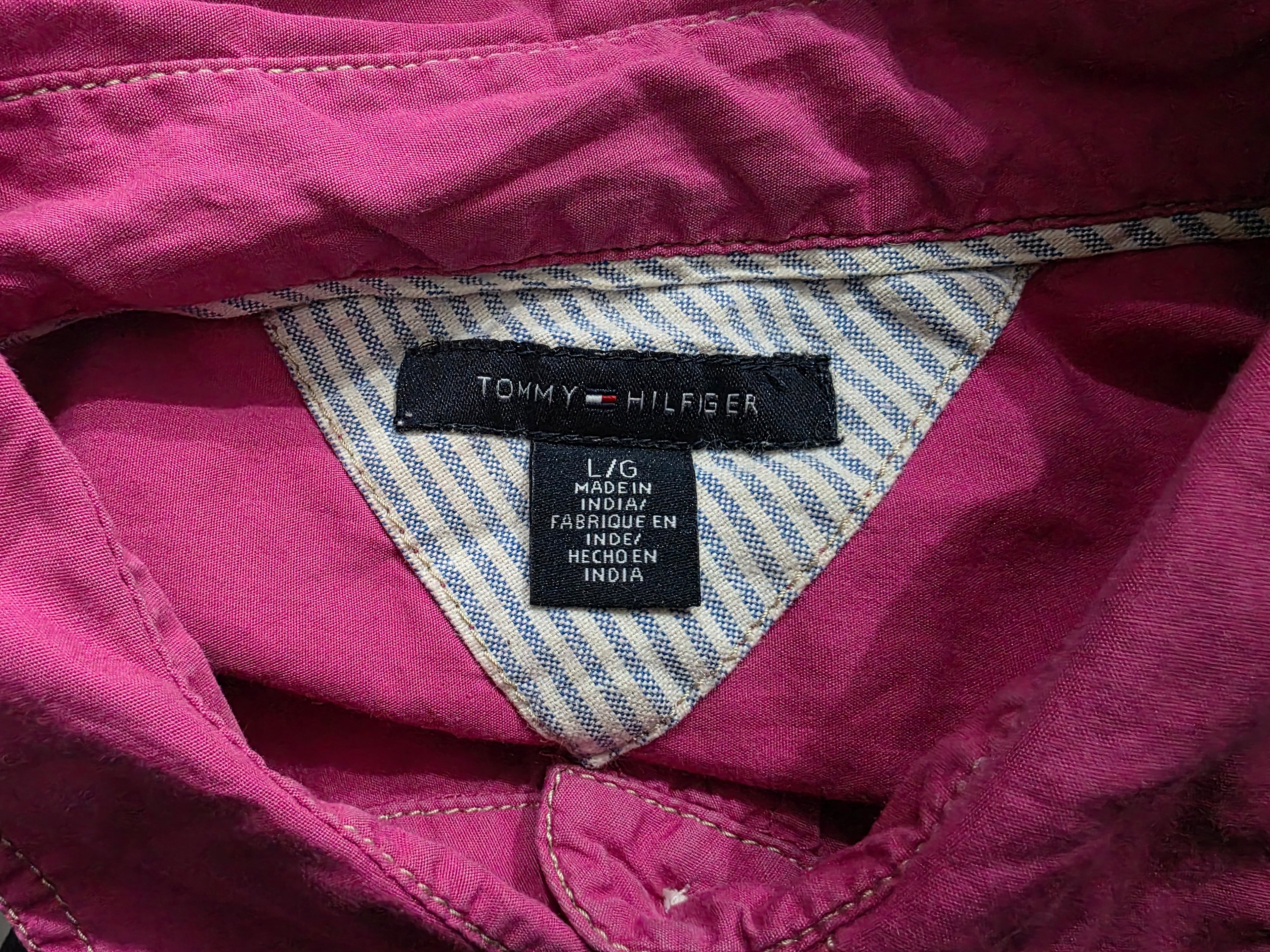 Camisa Tommy Hilfiger De Mujer Talla Grande Color Bugambilia