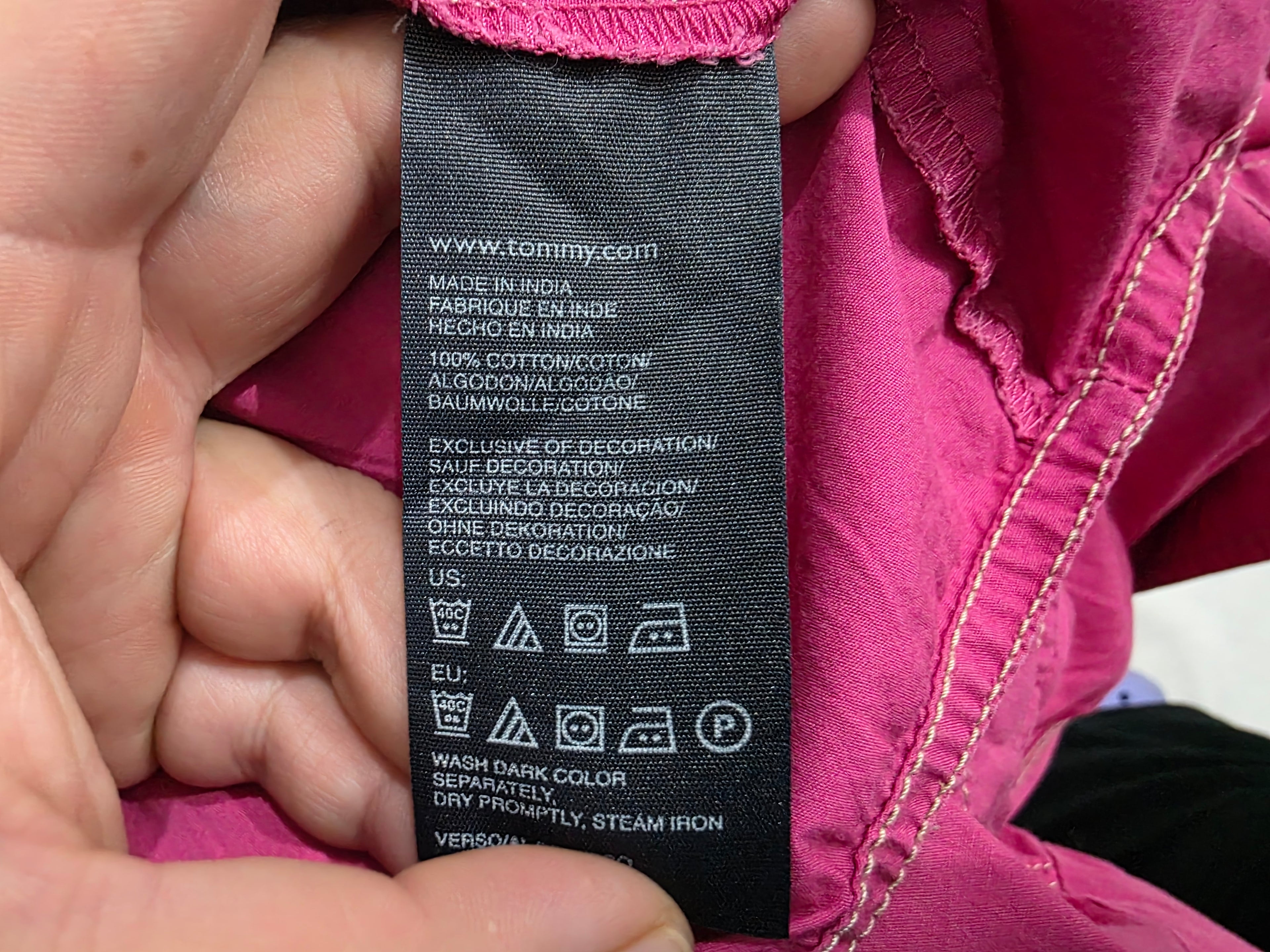 Camisa Tommy Hilfiger De Mujer Talla Grande Color Bugambilia