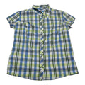 Camisa Columbia De Mujer Talla Grande Azul/verde A Cuadros