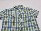 Camisa Columbia De Mujer Talla Grande Azul/verde A Cuadros