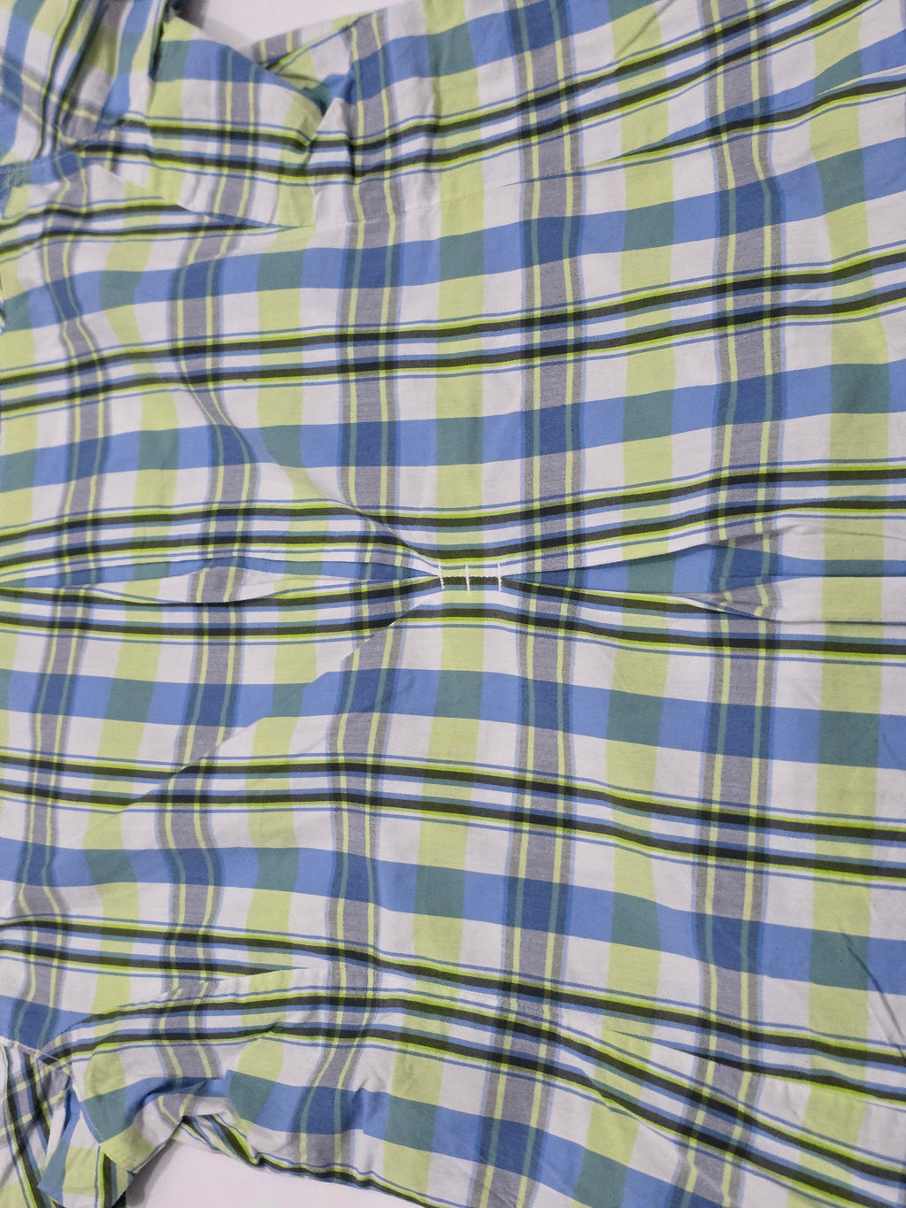 Camisa Columbia De Mujer Talla Grande Azul/verde A Cuadros