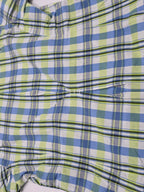 Camisa Columbia De Mujer Talla Grande Azul/verde A Cuadros