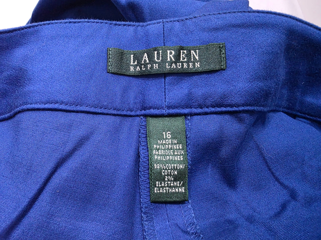 Pantalon De Vestir Ralph Lauren De Mujer Talla 16 Azul (