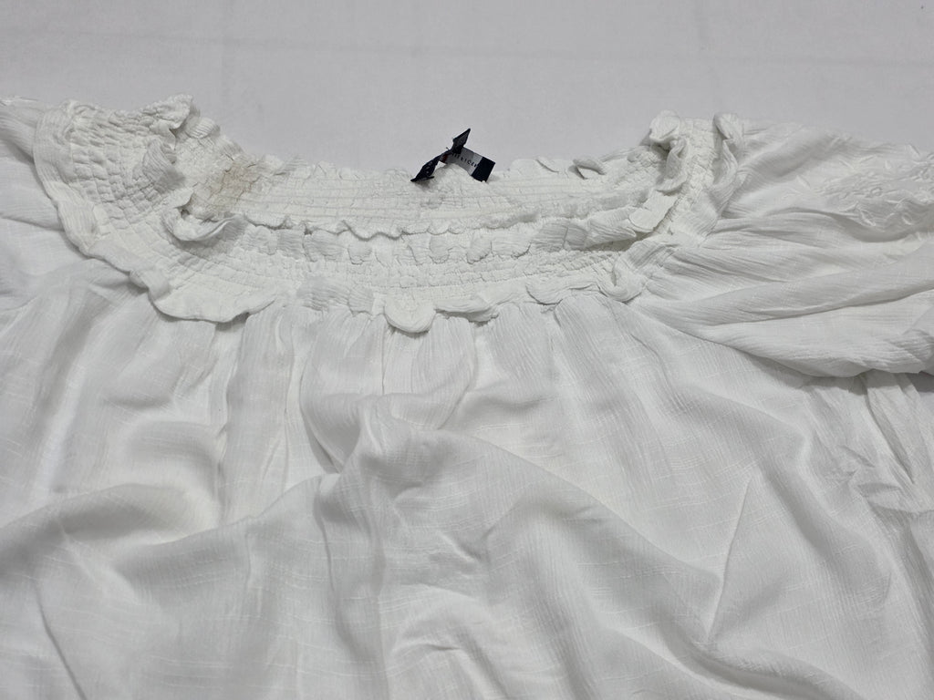 Blusa Tommy Hilfiger De Mujer Talla Xxl Blanca Campesina