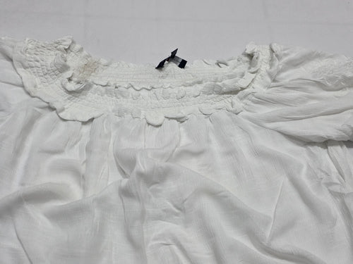 Blusa Tommy Hilfiger De Mujer Talla Xxl Blanca Campesina