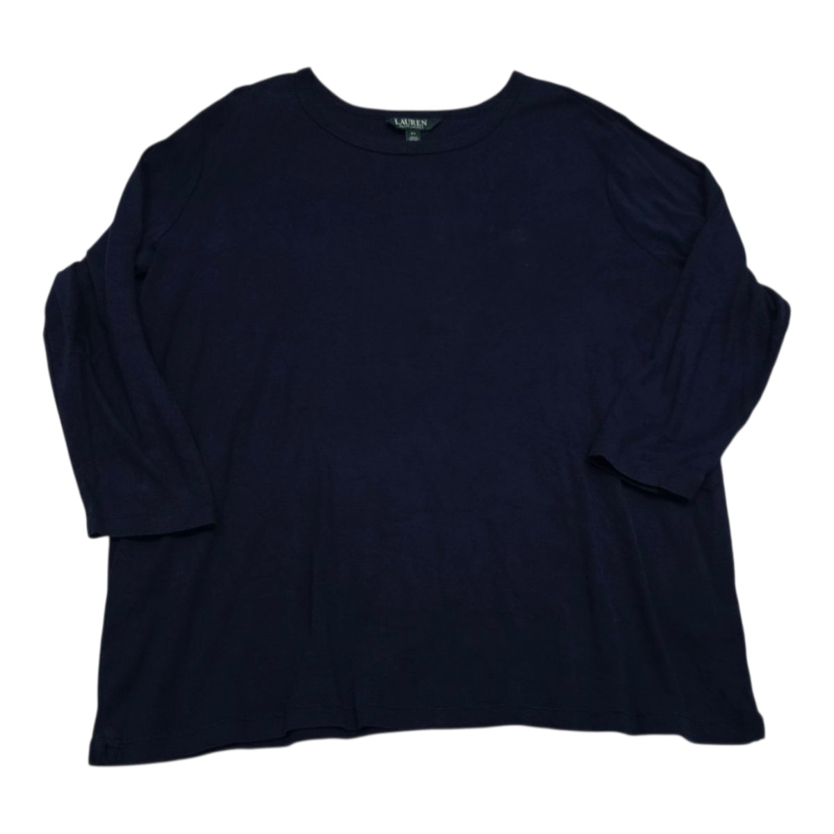 Playera Ralph Lauren Mujer Talla 2x Azul Marino Manga 3/4