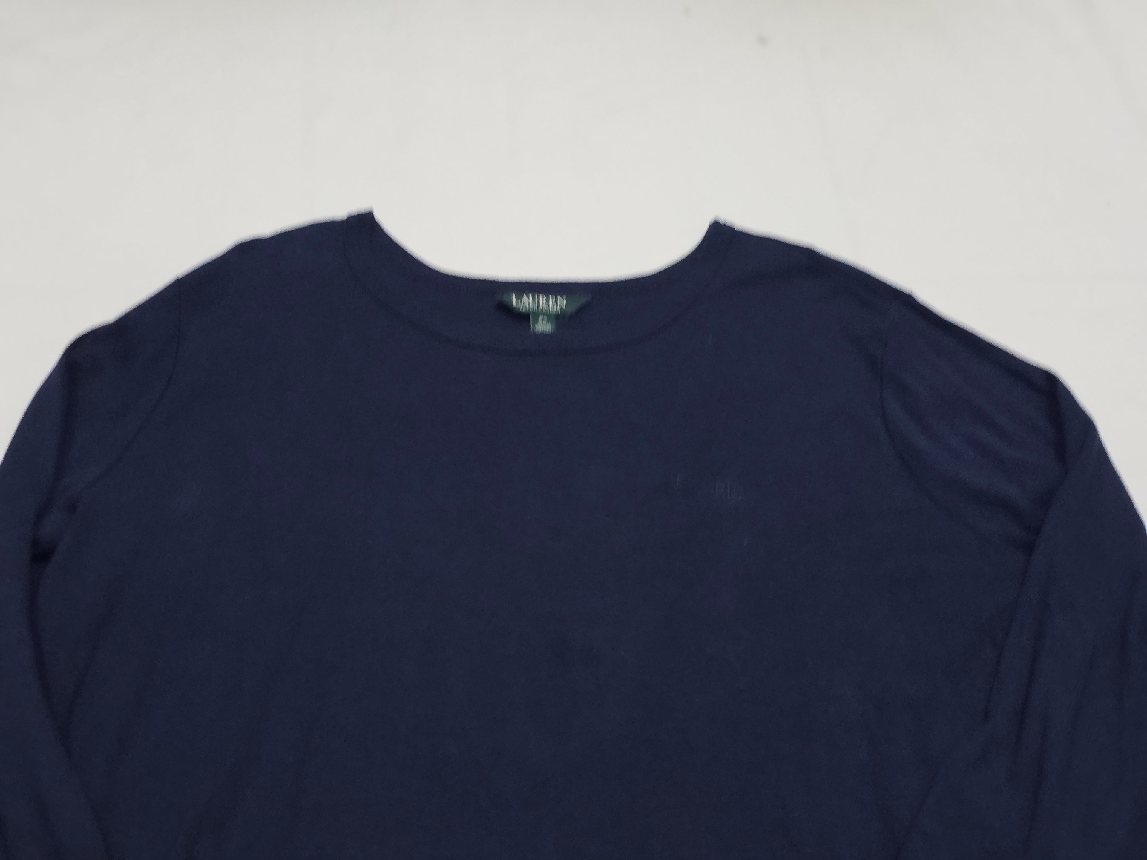 Playera Ralph Lauren Mujer Talla 2x Azul Marino Manga 3/4