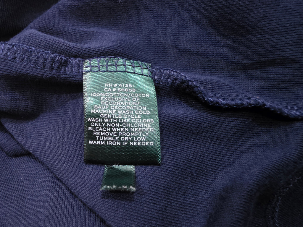 Playera Ralph Lauren Mujer Talla 2x Azul Marino Manga 3/4