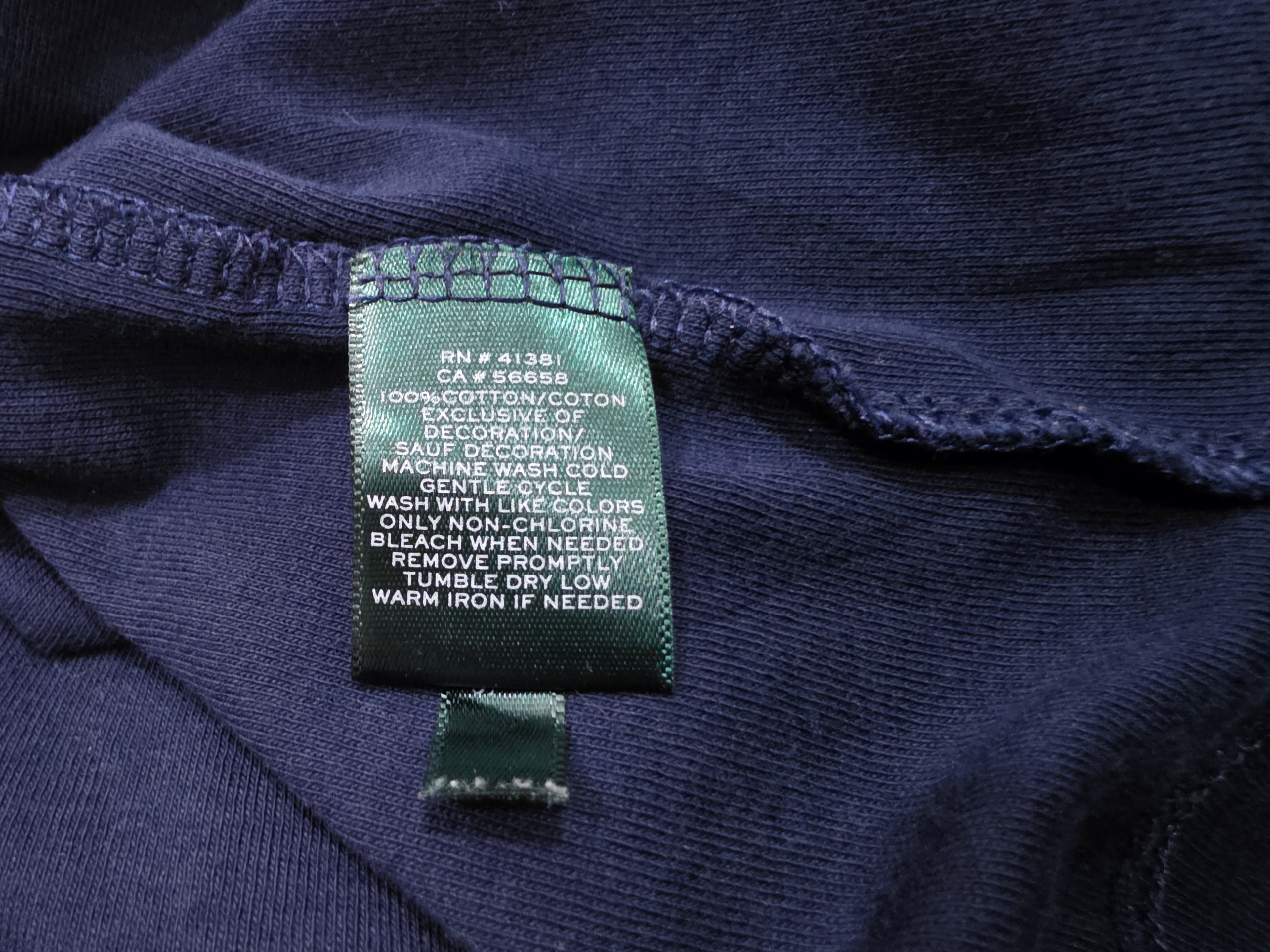 Playera Ralph Lauren Mujer Talla 2x Azul Marino Manga 3/4