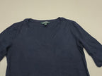 Playera Ralph Lauren Mujer Talla Chica Azul Manga Corta
