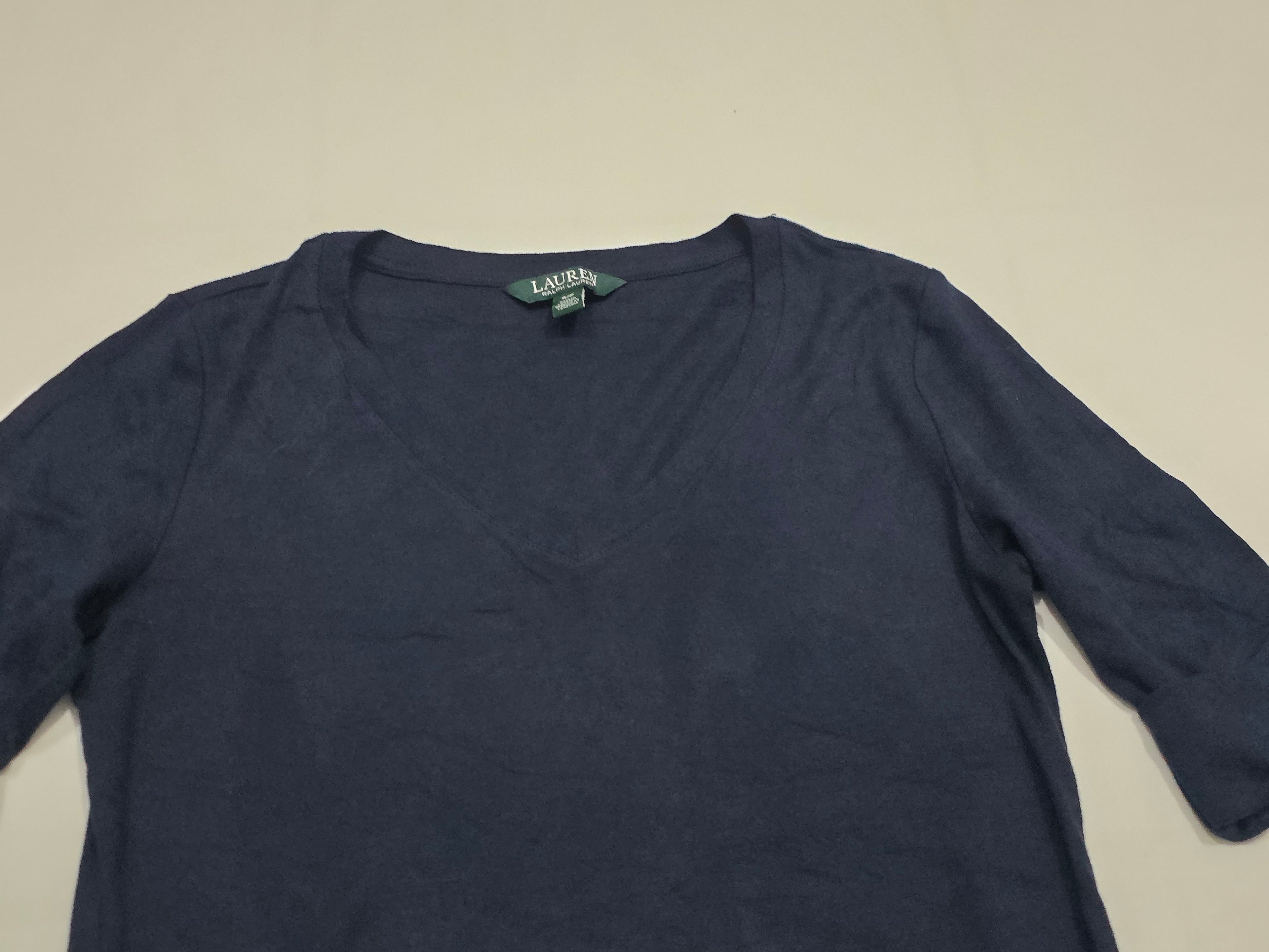 Playera Ralph Lauren Mujer Talla Chica Azul Manga Corta