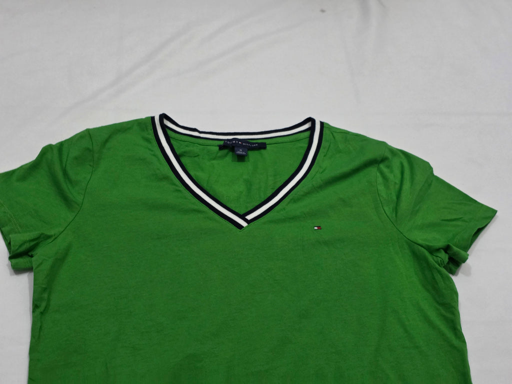 Playera Tommy Hilfiger De Mujer Talla Mediana Color Verde
