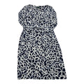 Vestido Ralph Lauren Mujer 8 Azul Con Figuras Manga Larga