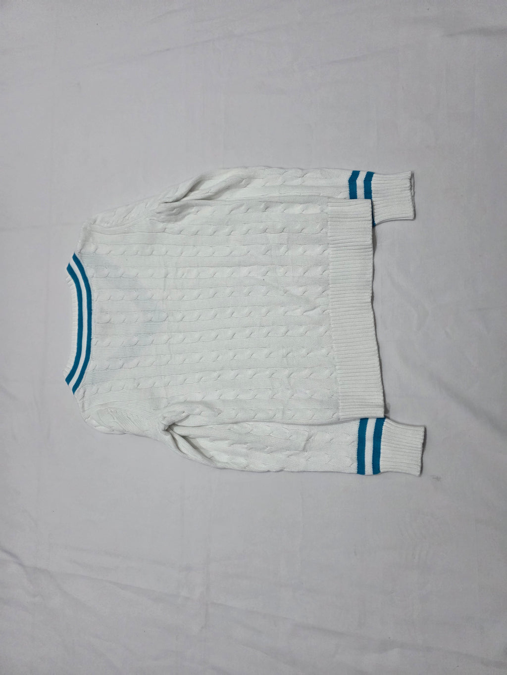 Sueter Ralph Lauren Active De Mujer Mediana Blanca Con Azul