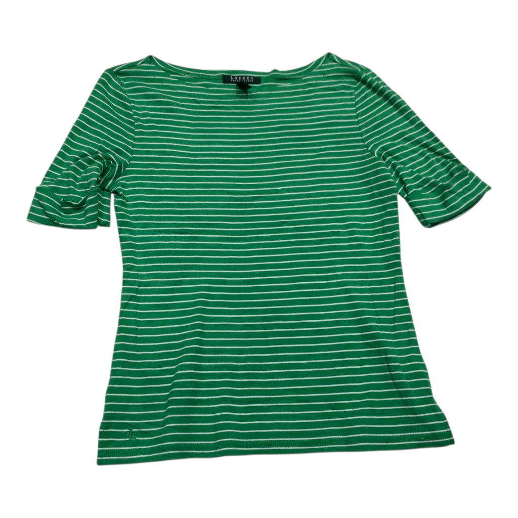 Playera Ralph Lauren Mujer Talla Grande Color Verde Rayado