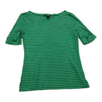 Playera Ralph Lauren Mujer Talla Grande Color Verde Rayado