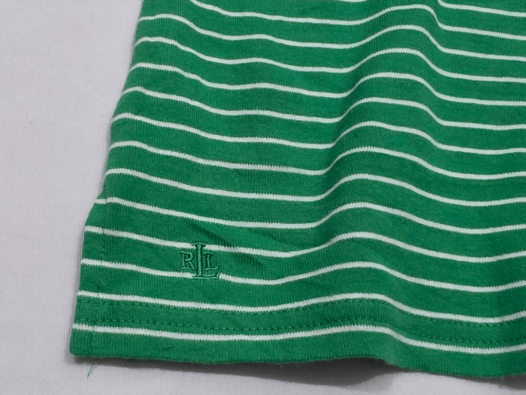 Playera Ralph Lauren Mujer Talla Grande Color Verde Rayado