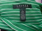 Playera Ralph Lauren Mujer Talla Grande Color Verde Rayado