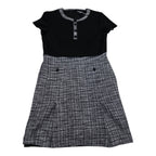 Vestido Karl Lagerfeld Mujer Talla 12 Color Negro Con Gris