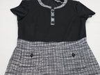 Vestido Karl Lagerfeld Mujer Talla 12 Color Negro Con Gris