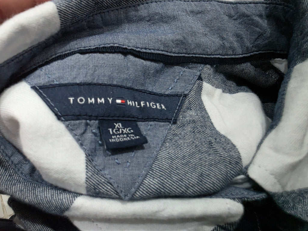 Blusa Tommy Hilfiger De Mujer Extra Grande Azul/ Blanco