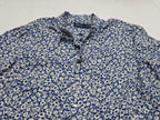 Camisa Polo Ralph Lauren De Mujer Talla 16 Azul Floreada