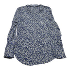 Camisa Polo Ralph Lauren De Mujer Talla 16 Azul Floreada