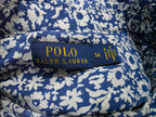 Camisa Polo Ralph Lauren De Mujer Talla 16 Azul Floreada