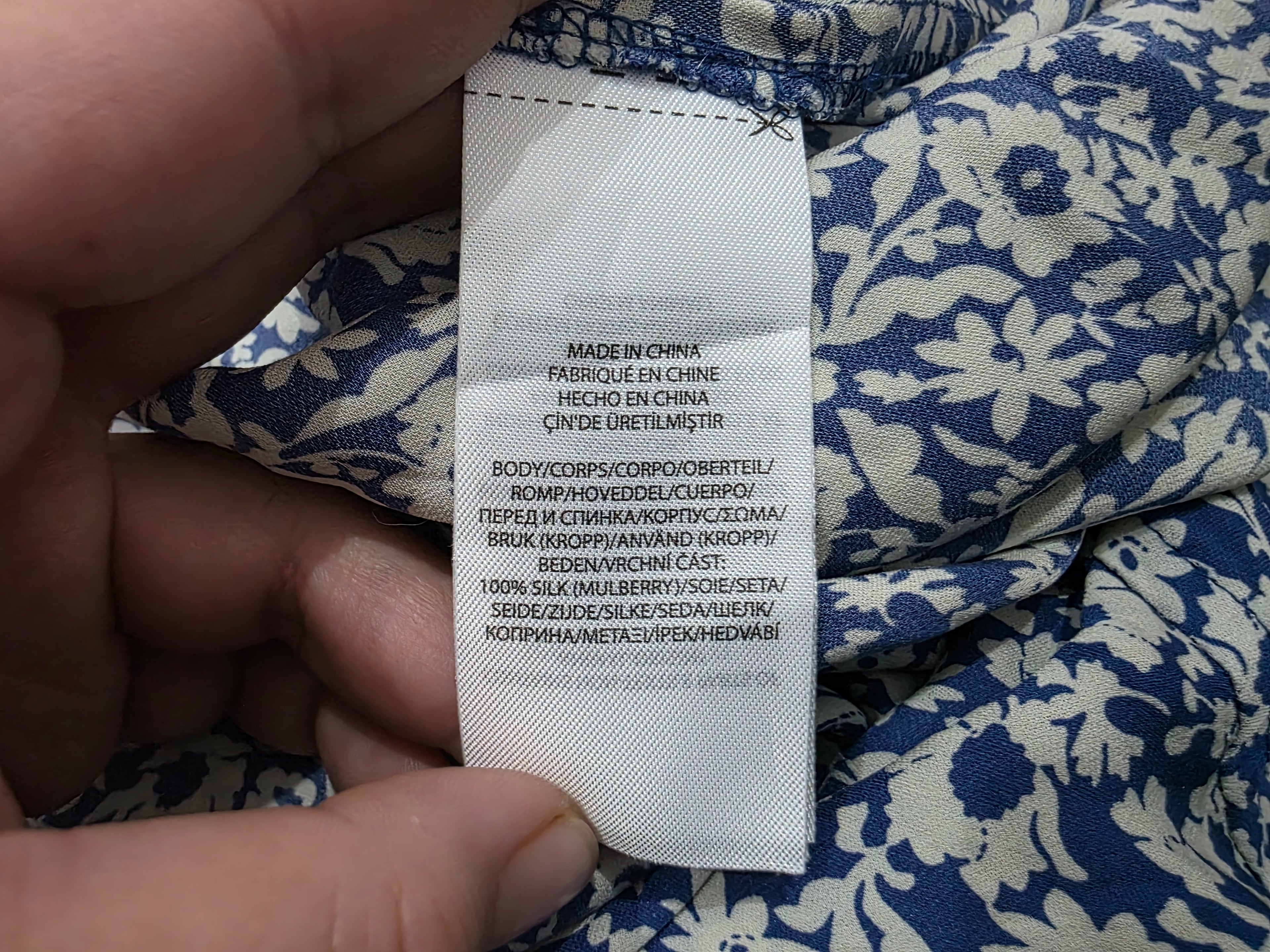 Camisa Polo Ralph Lauren De Mujer Talla 16 Azul Floreada