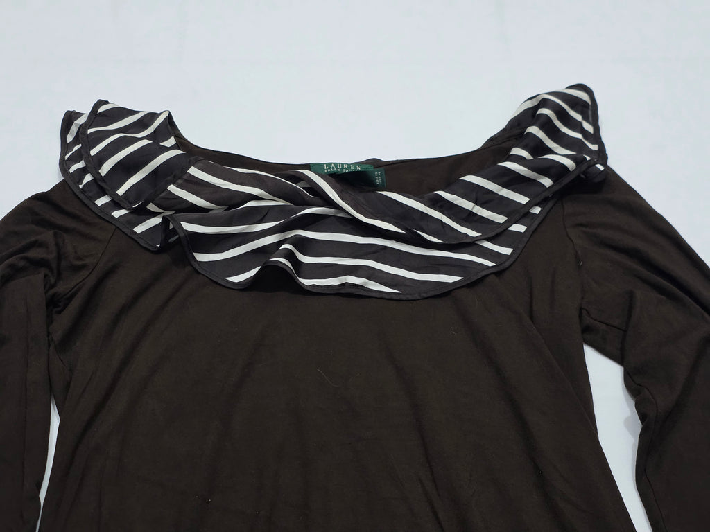 Blusa Ralph Lauren Mujer Extra Grande Cafe Off Shoulder