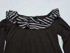 Blusa Ralph Lauren Mujer Extra Grande Cafe Off Shoulder