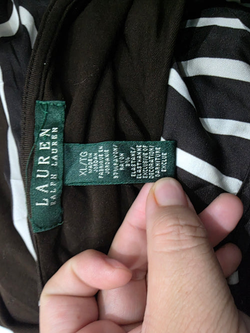 Blusa Ralph Lauren Mujer Extra Grande Cafe Off Shoulder
