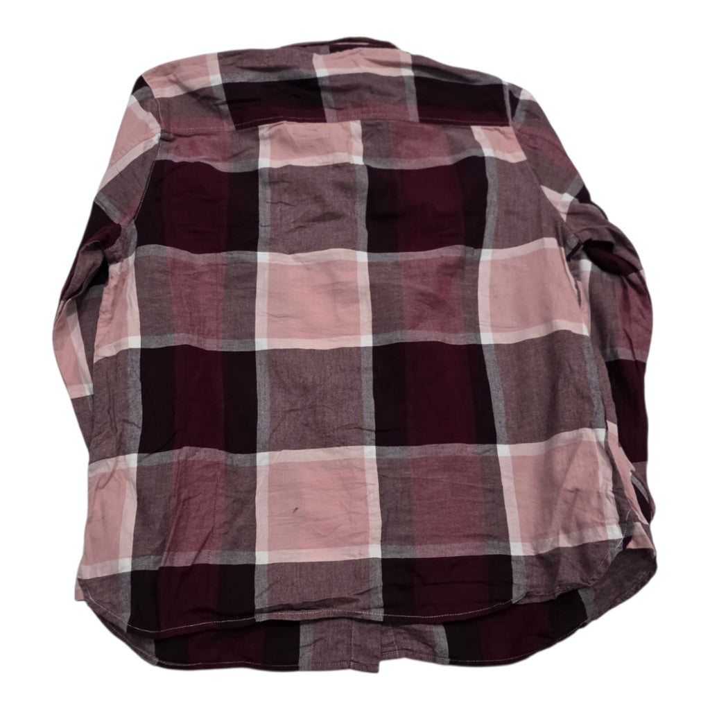 Camisa Tommy Hilfiger Mujer Extra Grande Rosa/vino A Cuadros