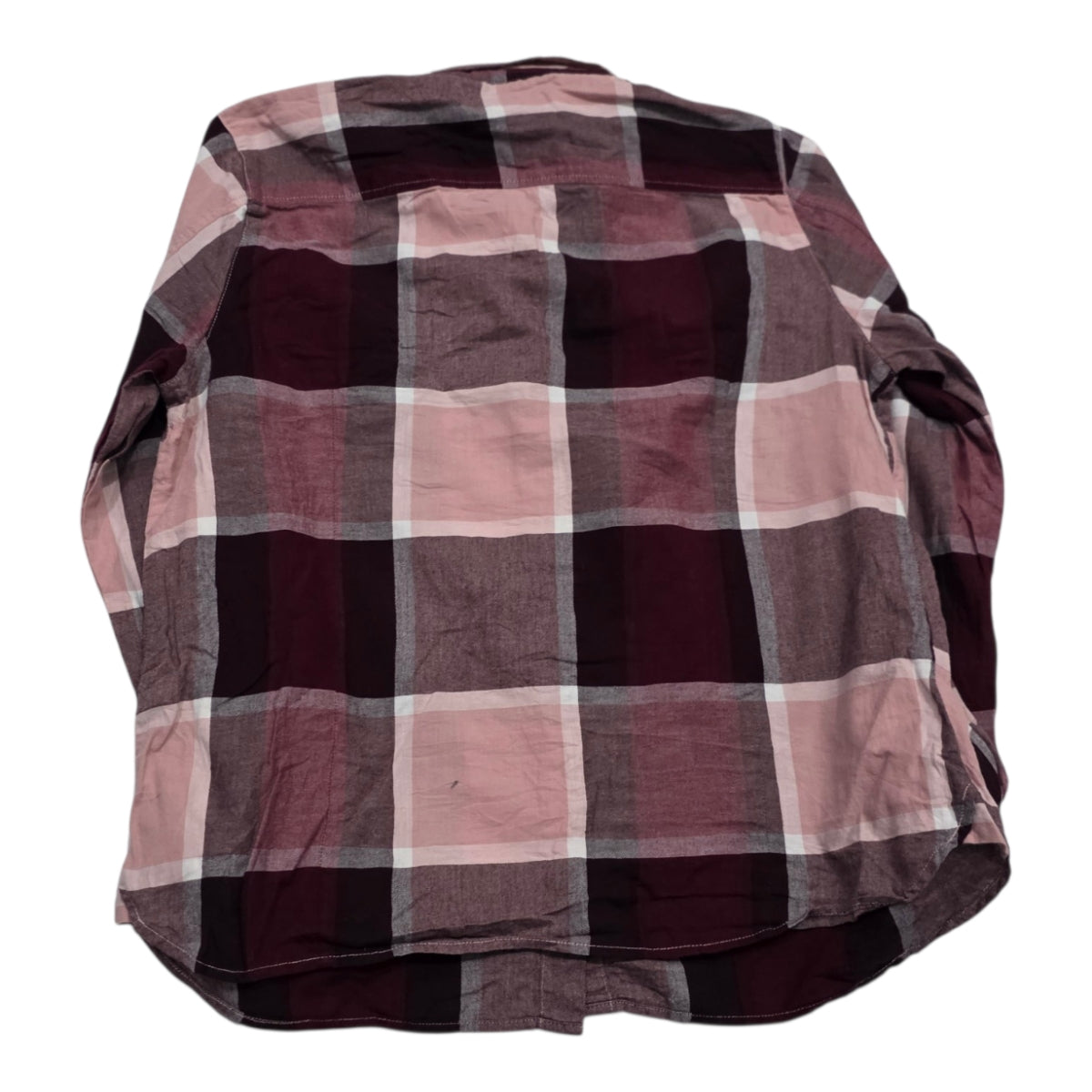 Camisa Tommy Hilfiger Mujer Extra Grande Rosa/vino A Cuadros