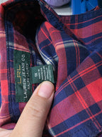Camisa Ralph Lauren De Mujer Talla 1x Azul/rojo A Cuadros