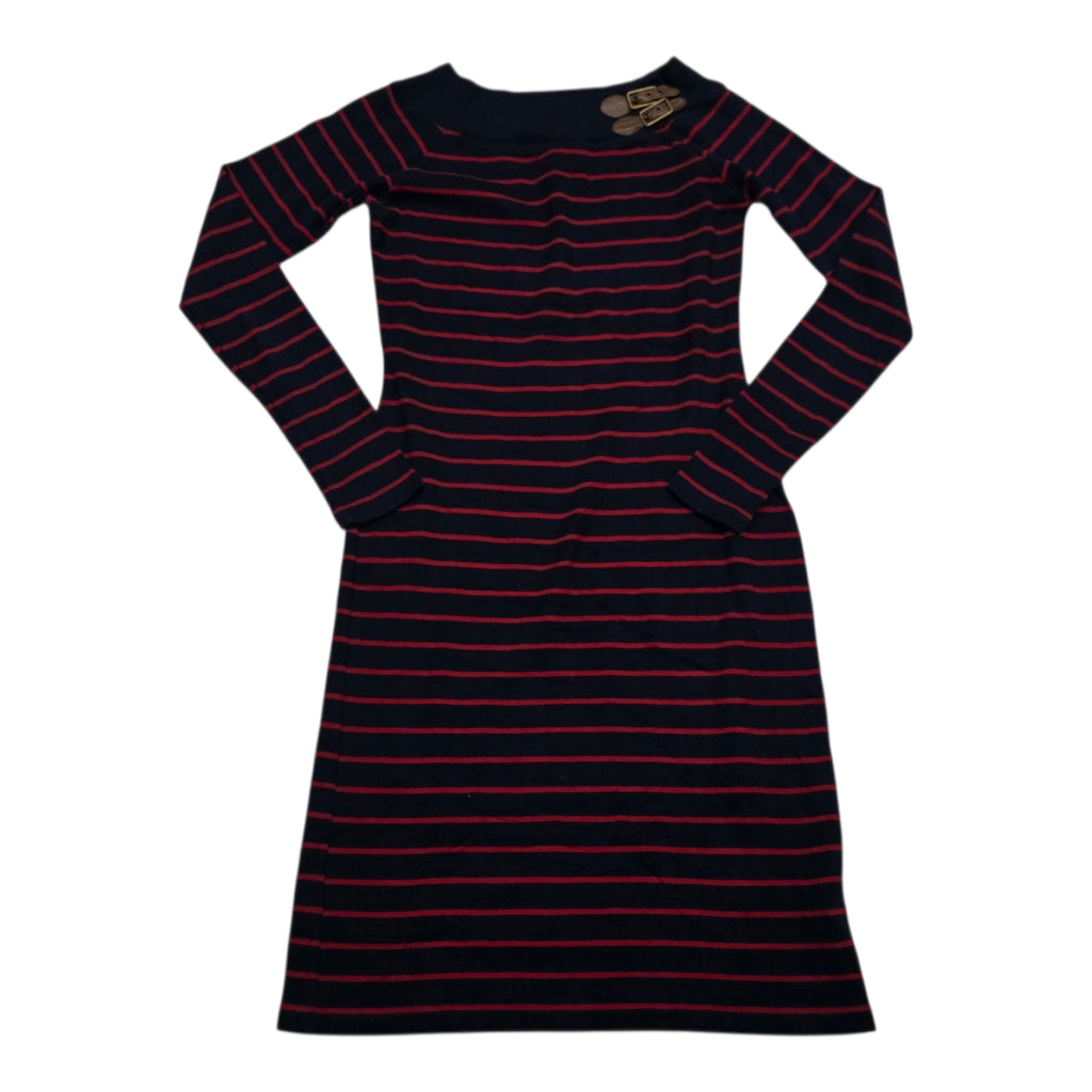 Vestido Ralph Lauren Azul Con Rayas Talla Chica
