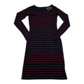 Vestido Ralph Lauren Azul Con Rayas Talla Chica