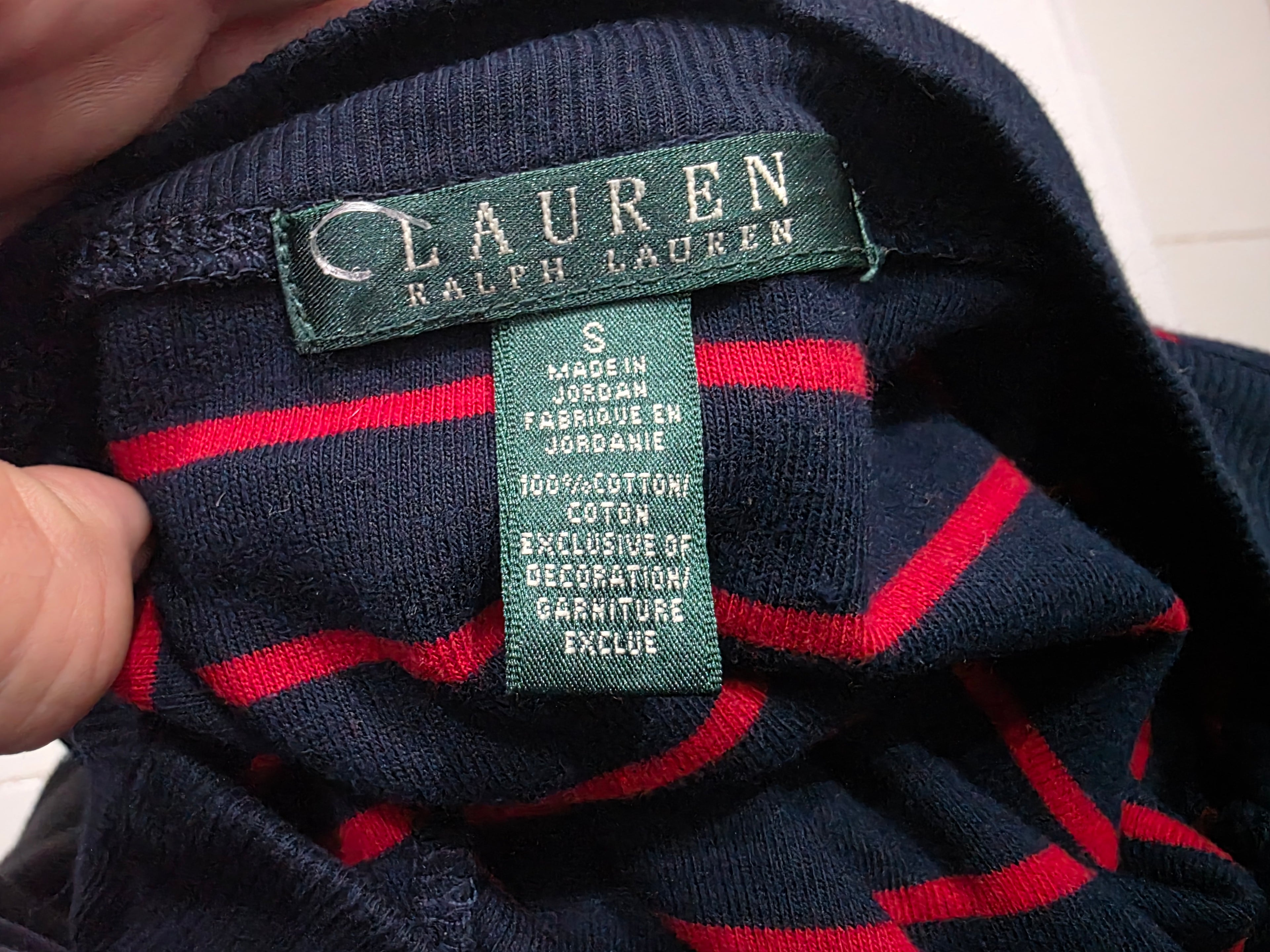 Vestido Ralph Lauren Azul Con Rayas Talla Chica