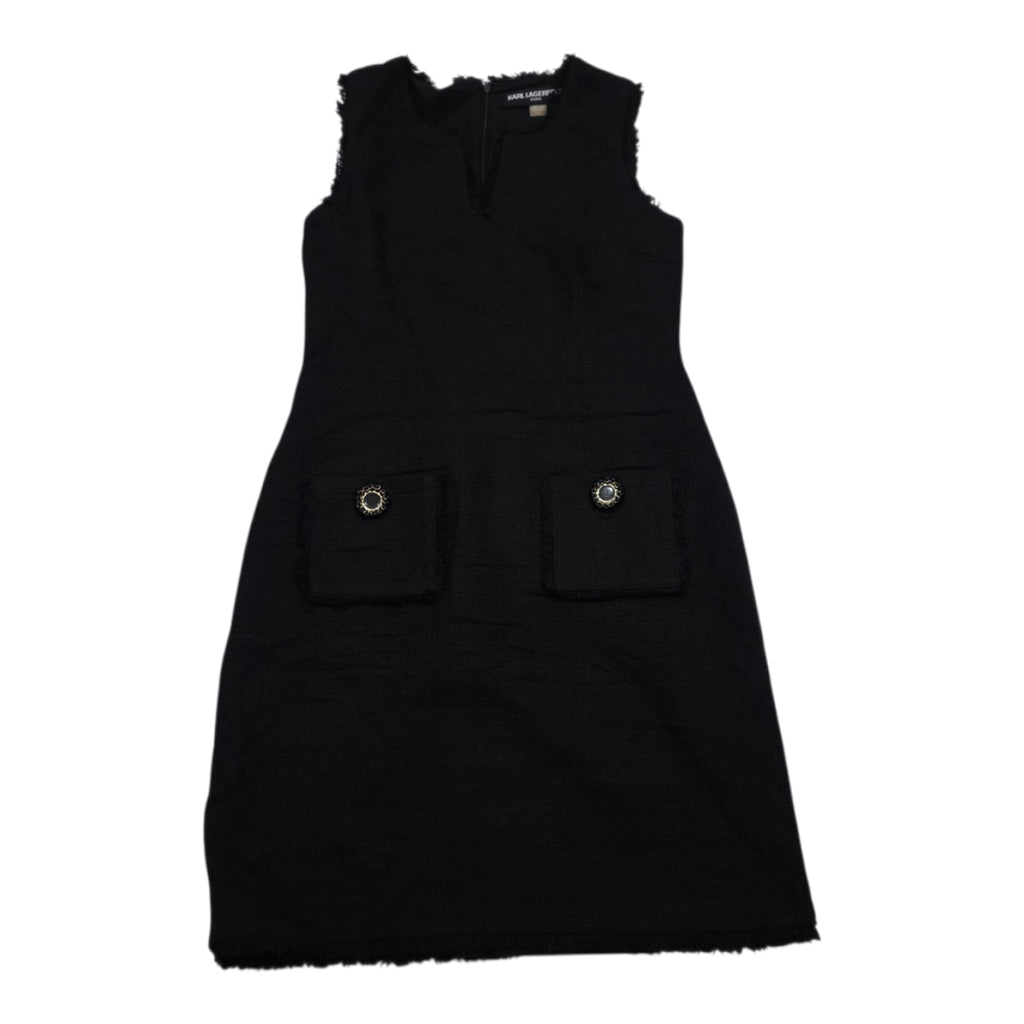 Vestido Karl Lagerfeld Talla 6 Color Negro Con Bolsa