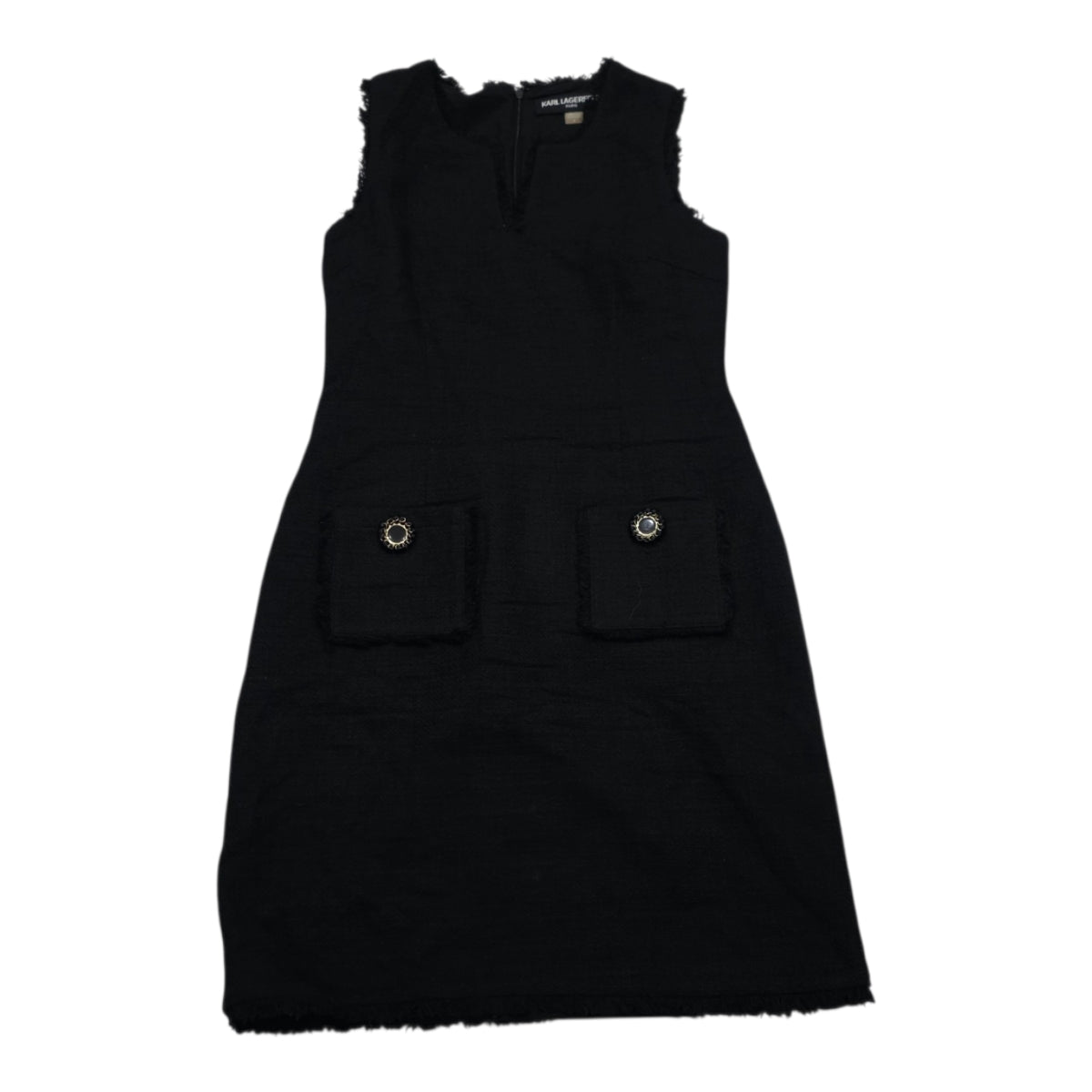 Vestido Karl Lagerfeld Talla 6 Color Negro Con Bolsa