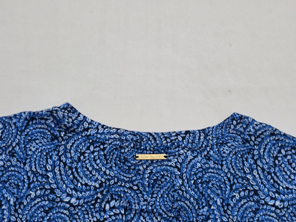 Blusa Michael Kors Talla Chica Azul Manga Corta