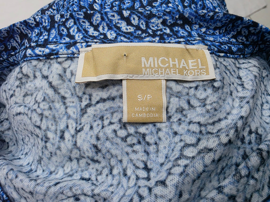 Blusa Michael Kors Talla Chica Azul Manga Corta