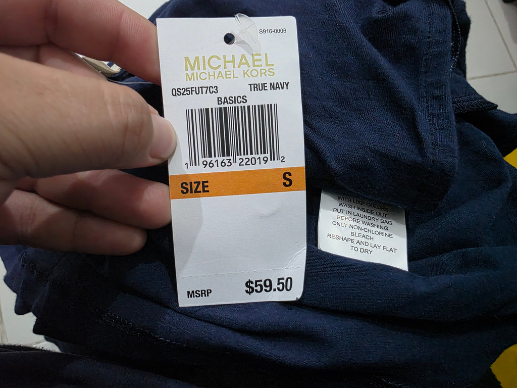 Playera Michael Kors Manga Corta Chica Hombros Descubiertos