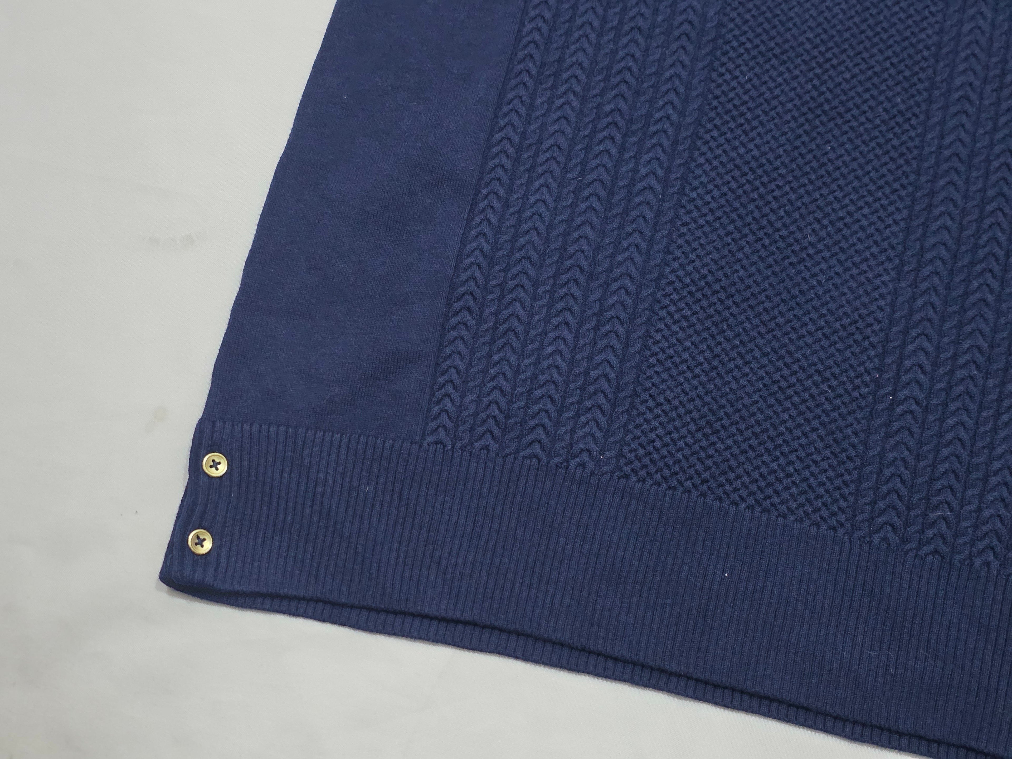 Vestido Algodón Tommy Hilfiger Azul Manga Larga Mediana