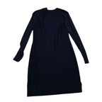 Vestido Algodón Tommy Hilfiger Azul Manga Larga Mediana