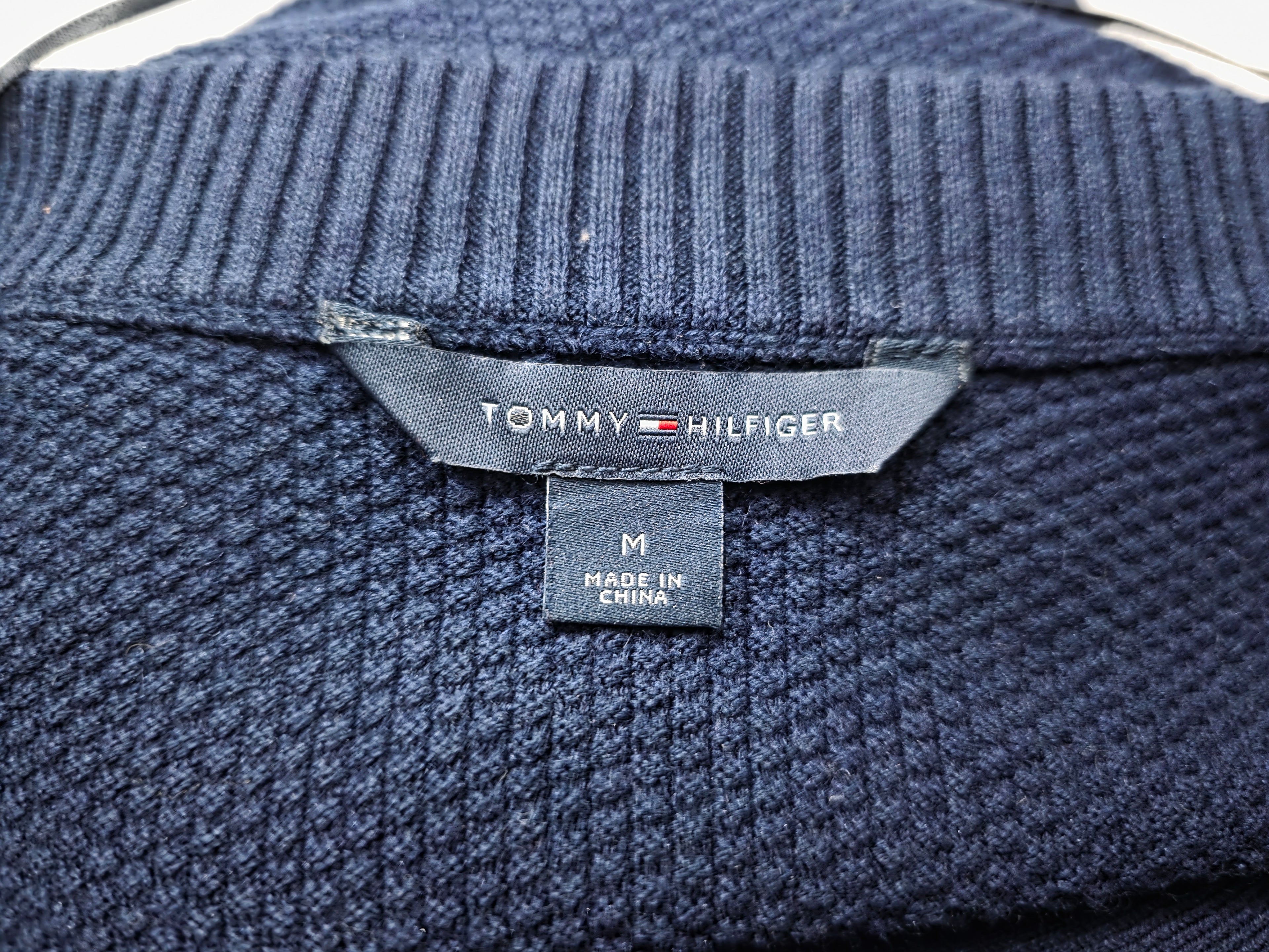 Vestido Algodón Tommy Hilfiger Azul Manga Larga Mediana