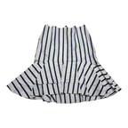Falda Ralph Lauren De Mujer Talla 10 Blanca/azul Rayada