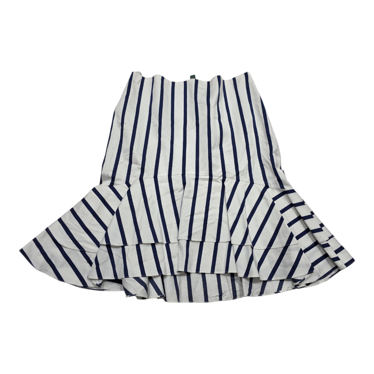 Falda Ralph Lauren De Mujer Talla 10 Blanca/azul Rayada