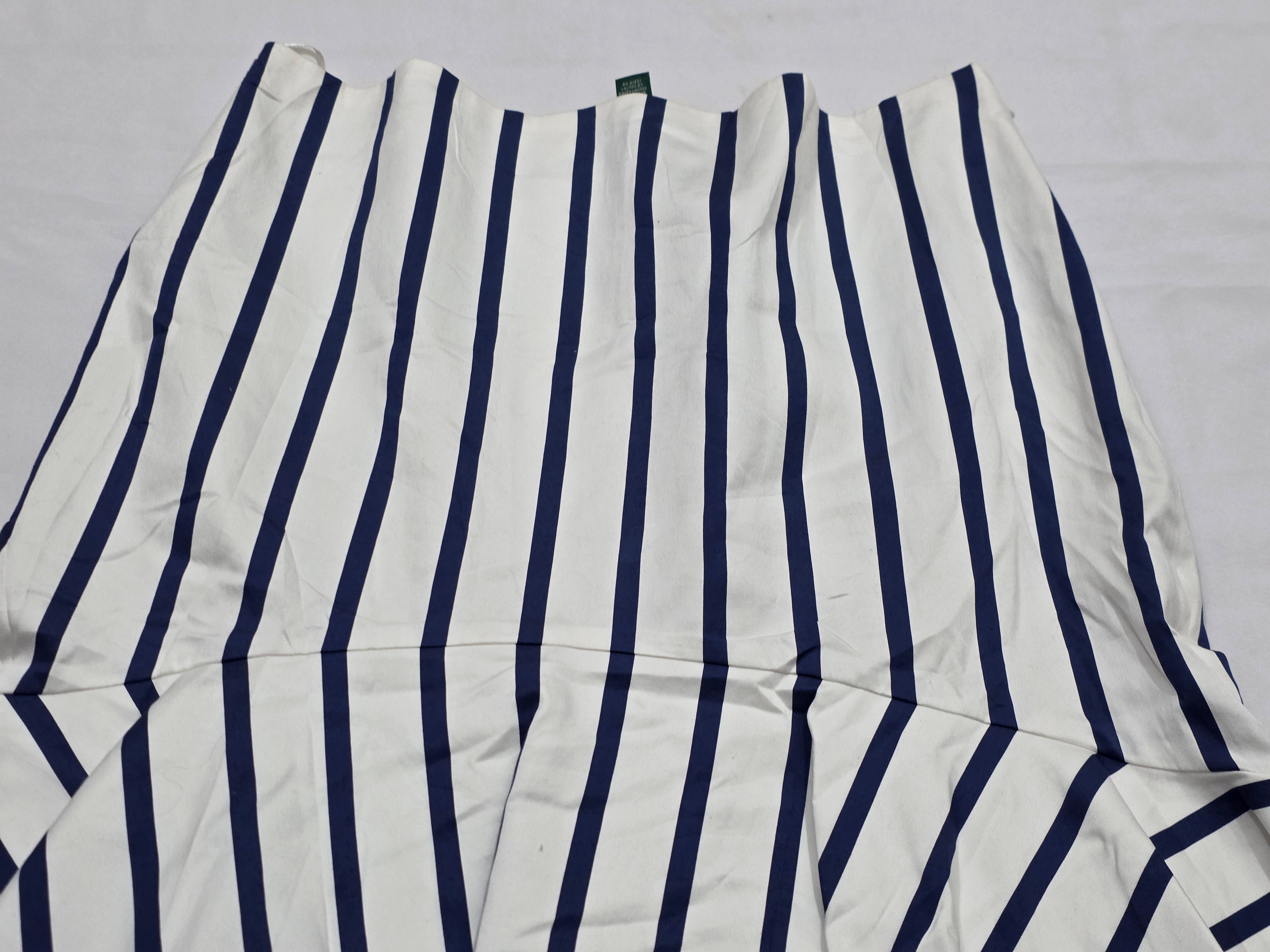 Falda Ralph Lauren De Mujer Talla 10 Blanca/azul Rayada